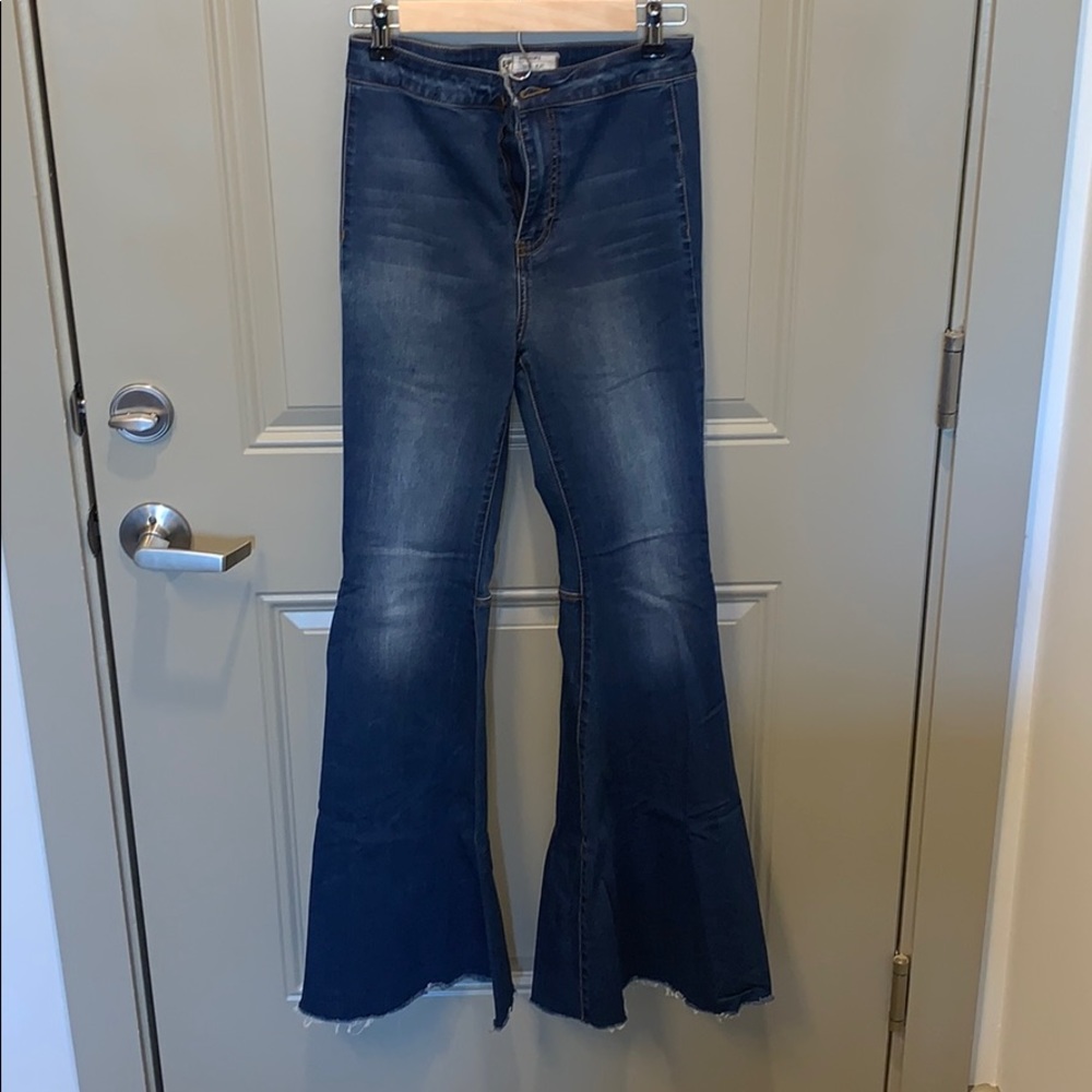 Free People Dark Blue Flare Jeans